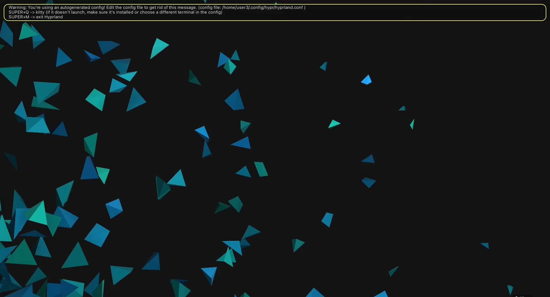 Default Hyprland screen